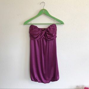 Purple forever 21 bubble strapless dress size S
